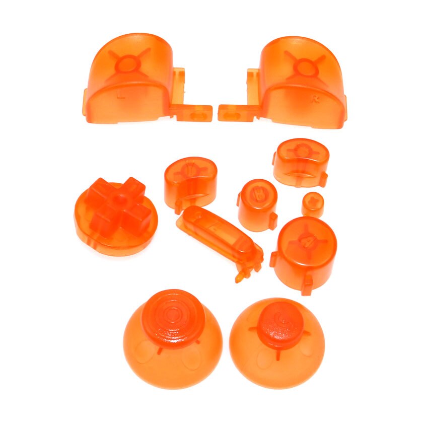 JCD 20 Set L R ABXY Z Keypads Buttons for GameCube Game for NGC Controller D Pads Power ON OFF Buttons & Joystick Stick Cap: G Clear Orange