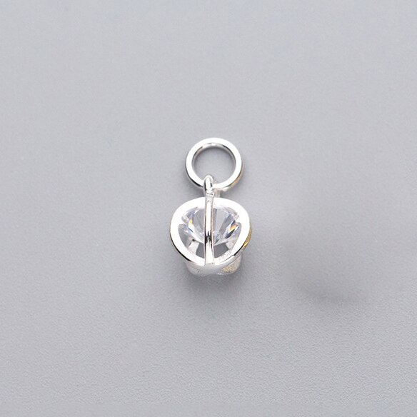 Meetsoft Sekretariat 925 Sterling silber hohlkugel-zirkonia-anhänger, speziell für diy handgefertigten feinen schmuck, halskette, schickes accessoire: Ay1130s