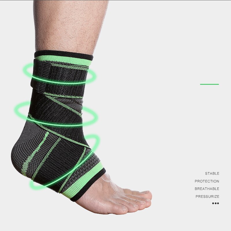 1 pièces 3D Sport cheville orthèse protecteur Compression cheville soutien Pad élastique Nylon sangle orthèse pour Football basket-ball