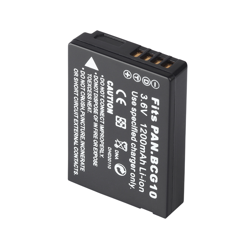 DINTO 1200 mah DMW-BCG10 DMWBCG10 DMW BCG10 BCG10E Camera Batterij voor Panasonic Lumix DMC-3D1 DMC-TZ7 DMC-TZ8 DMC-TZ10 DMC-TZ18