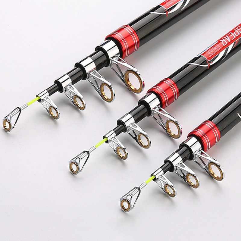 Telescopeic travel sea rod 2.4m 2.7m 3.9m 4.2m 4.5m adjustable metal reel seat spinning fishing rod carp bass casting pole