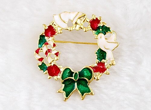 6 stks Kerst Broches Pin Bagde lijfje Broche Veiligheidsspelden voor DIY craft kerstboom Pin kerstman broches Kleding decor: 5