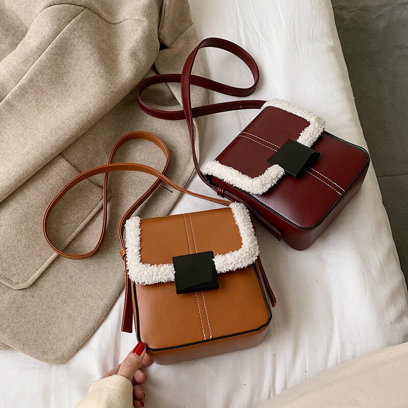 Bolsos cruzados de cuero para mujer , bolsos de lujo, bolsos de mano de para mujer, bandolera sólida, bandolera, bandolera principal para mujer