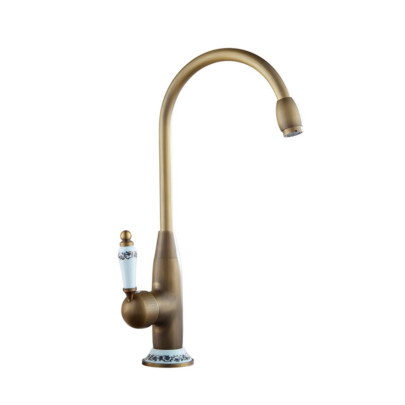 Torneiras de cozinha bronze antigo acabamento bronze torneiras de água da cozinha bica giratória vanity sink mixer clássico único punho: Default Title