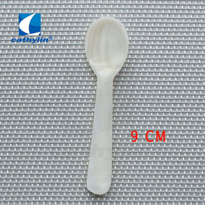 Cathylin perlemorske udsøgt materiale perle shell skønhedsmaske kaviar ske kaviar ложка для икры  ot0006: 9 cm