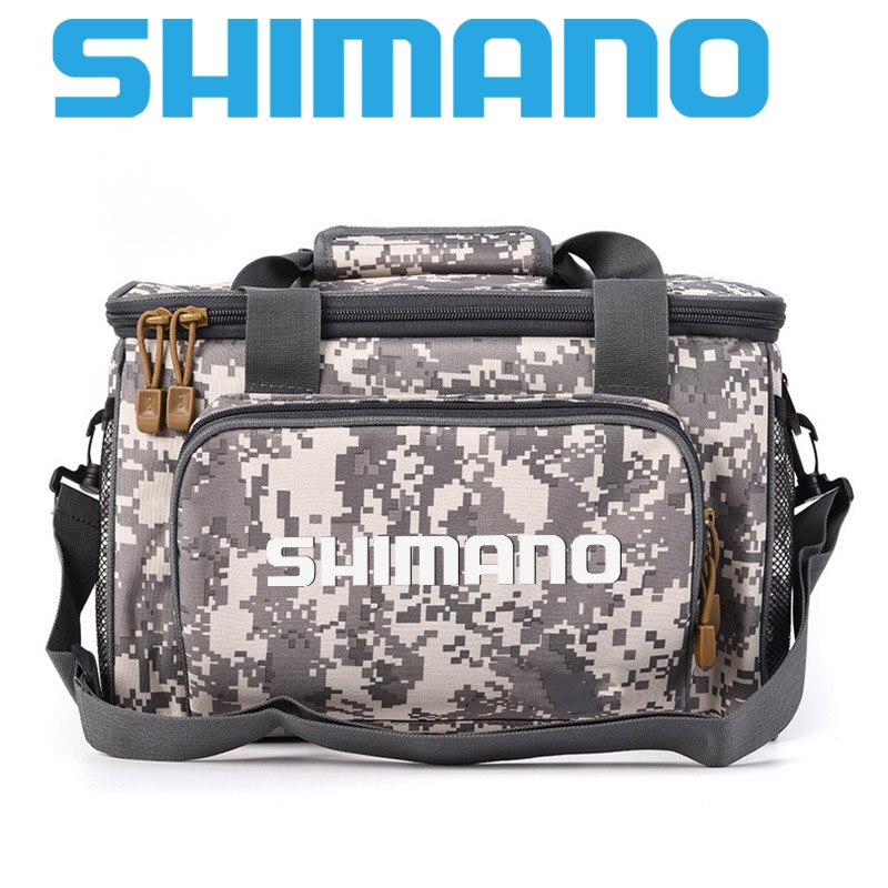 Caja para equipo de pesca SHIMANO, bolsa de almacenamiento para Señuelos de Pesca, bolsa de hombro multifuncional, impermeable,: Shoulder Bag X