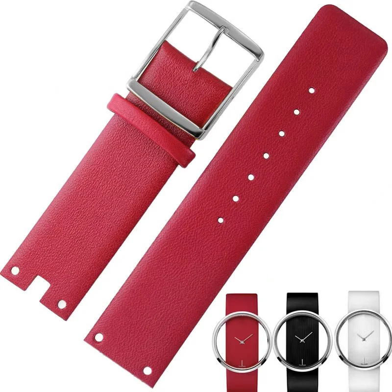 Horlogebandjes Voor Ck K94231 K9423101 Echt Leer Duurzaam Zacht Voor Calvin Klein Horlogeband 22Mm Heren Armband: Blue White