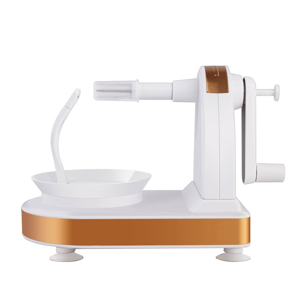 Multifunction Rotary Fruit Peeler Manual Fruit Apple Peeler Machine With Cutting Apple Slicer Kitchen Gadgets Tools: WHITE