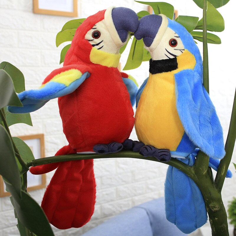 Électrique parlant perroquet en peluche jouet mignon parlant Record répète ce que vous dites enfants jouet enfants d'anniversaire perroquet en peluche