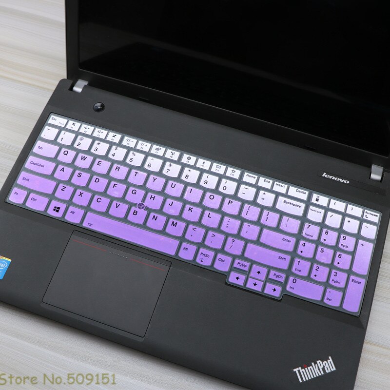 Silicone Laptop Keyboard Cover Protector Skin For Lenovo ThinkPad E15 Gen 2 L15 P15 P15V T15 P53 P15S Notebook: Gradual purple