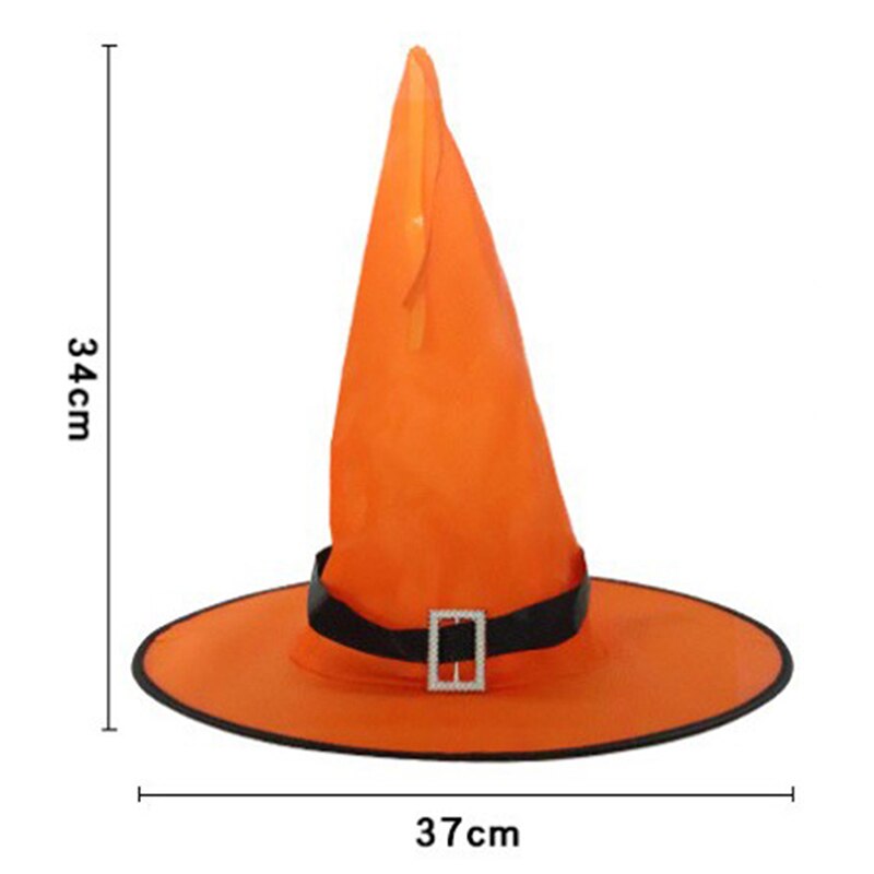 1pcs Halloween Witch Hat Glowing Witches Hat Hanging Halloween Home Party Decor Suspension Tree Glowing Hat Cosplay Costume
