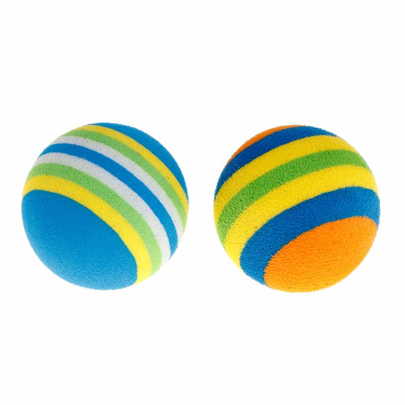 10 Pcs/Set Rainbow Ball Pet Toys EVA Soft Interactive Cat Dog Puppy Kitten Play Funny Colorful Chew Balls Pets