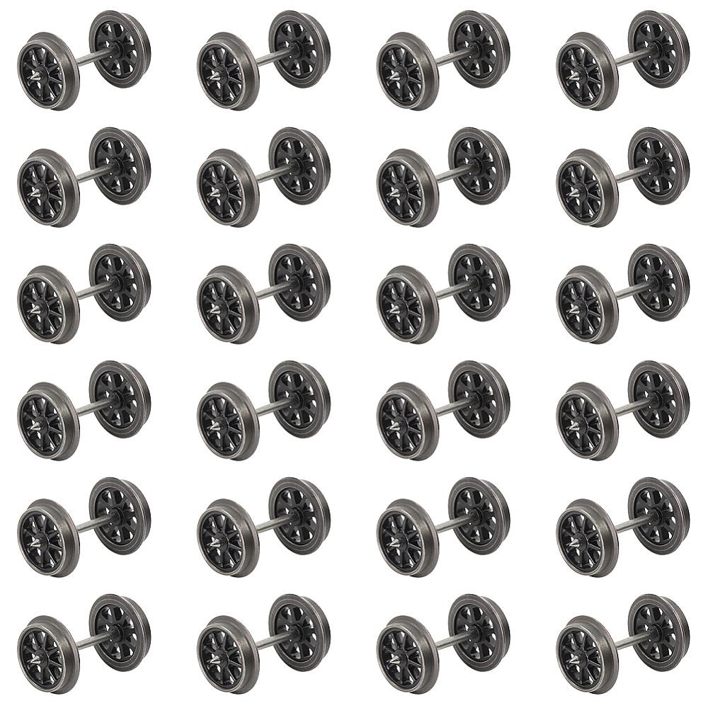 8Pcs/12Pcs/24Pcs Ho Schaal 36 ''Metalen Spoked Wielen Voor Modeltreinen 1:87 Spoorweg Accessoires HP2687