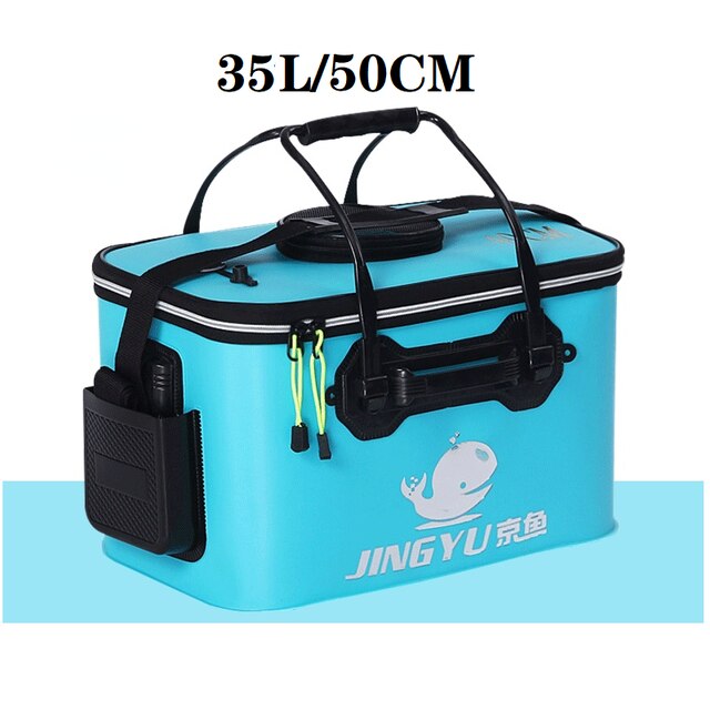 Seau pliant de grande capacité, 35l, de , 50cm, pour l&#39;extérieur, Camping, randonnée, sacs de pêche: 35L sky blue