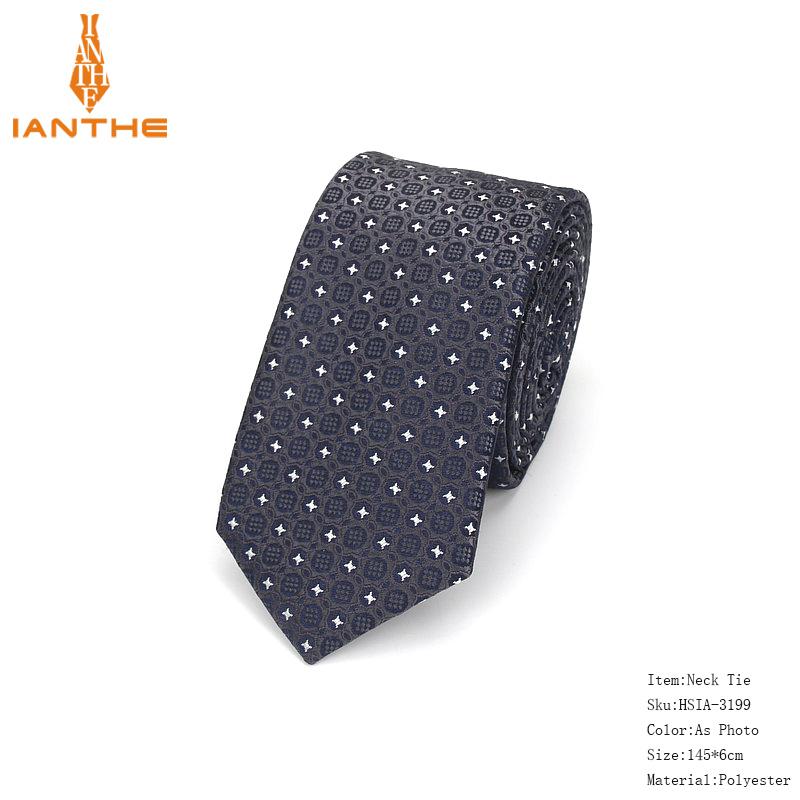 Mærke 6cm jacquard vævet mænds slips til mænd slips mands hals slips til bryllup forretningsfest fabrik: Ia3199