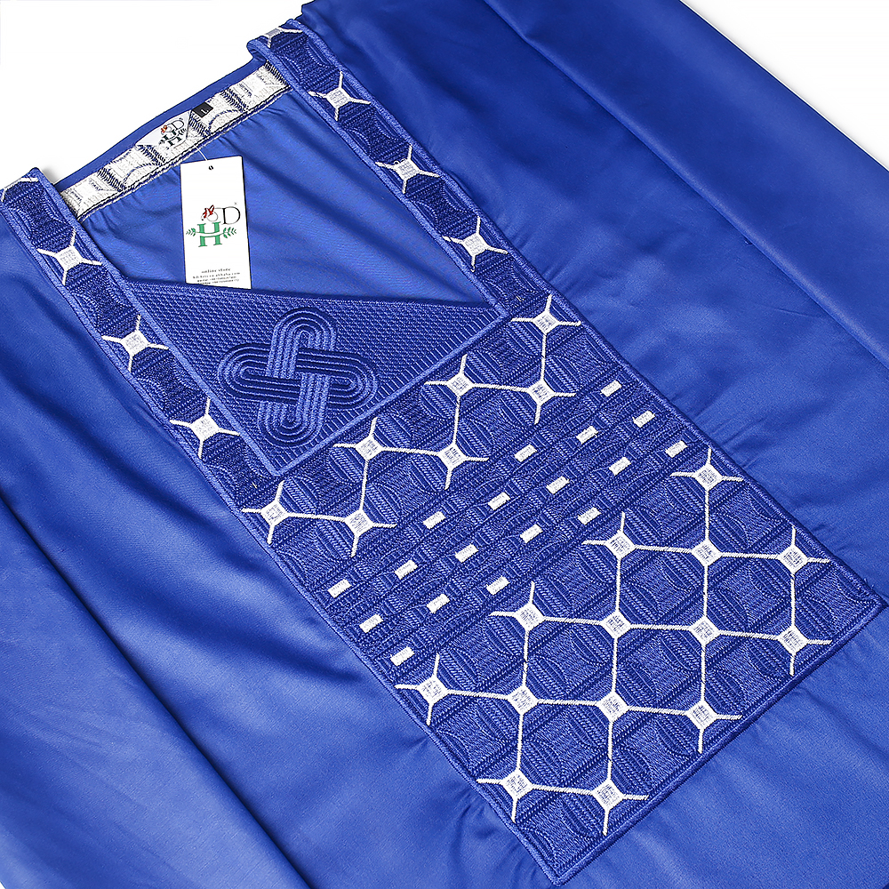 H&amp;D 3 PCS Set Agbada African Clothes For Men Long Sleeve Shirt Pants Robes Suit Ankara Dashiki Embroidery Boubou Tenue Africaine