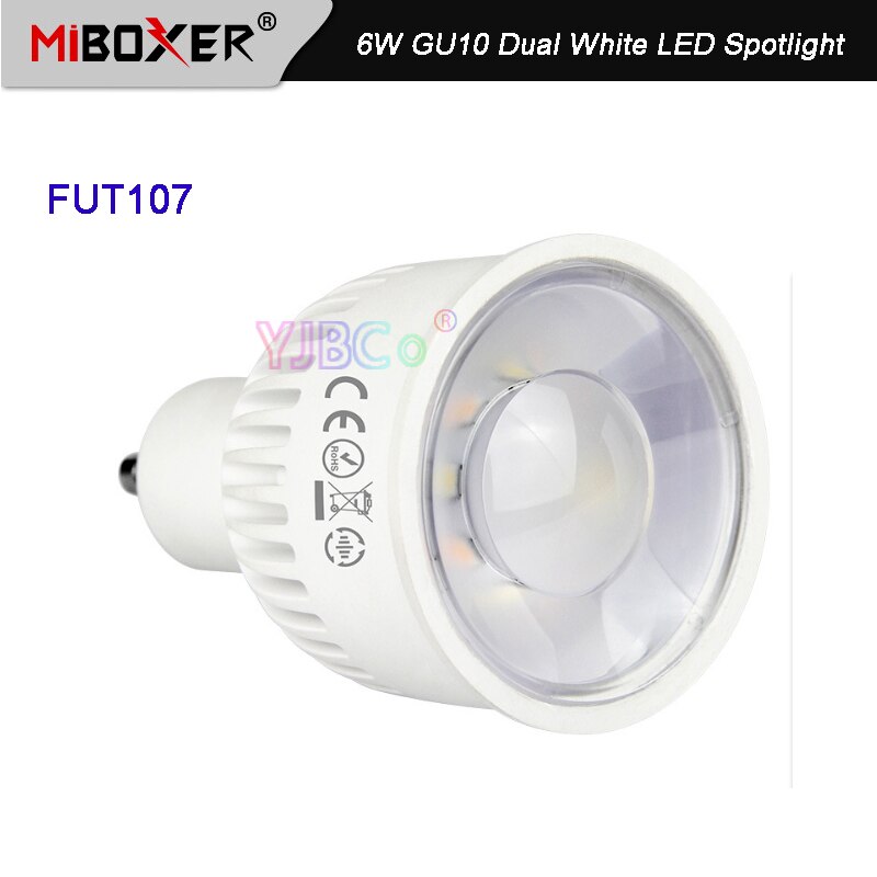 Miboxer FUT107 6W GU10 Dual Wit Led Spotlight Dimbare Kleurtemperatuur Led Lamp Lamp Voor Slaapkamer Restaurant Kok Kamer licht
