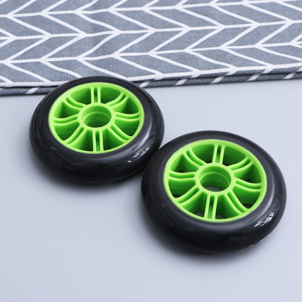 2 peças dublê scooter rodas alta elástica resistente ao desgaste do plutônio rolamento patins rodas mudo patins inline rodas (azul)