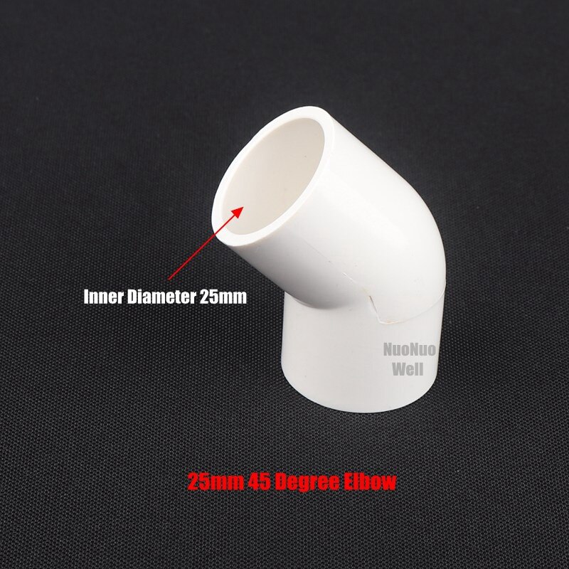 10pcs 25mm All-Out White PVC Joint Aquarium Agricultural Greenhouse Garden Irrigation Water Pipe Connector fittings Quick Joints: 25mm 45 Degree Elbow