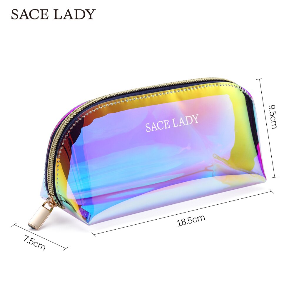 Sace Dame Transparante Make-Up Tas Cosmetische Gevallen Reizen Make Up Benodigdheden Organizer Rits Toilettas Kit Make Up Pouch
