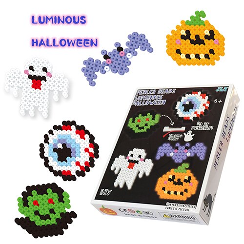 JINLETONG Hama Beads 5mm perline con fusibile luminoso set animali fai da te puzzle perline di ferro set giocattoli educativi di intelligenza fai da te: HAB021-2