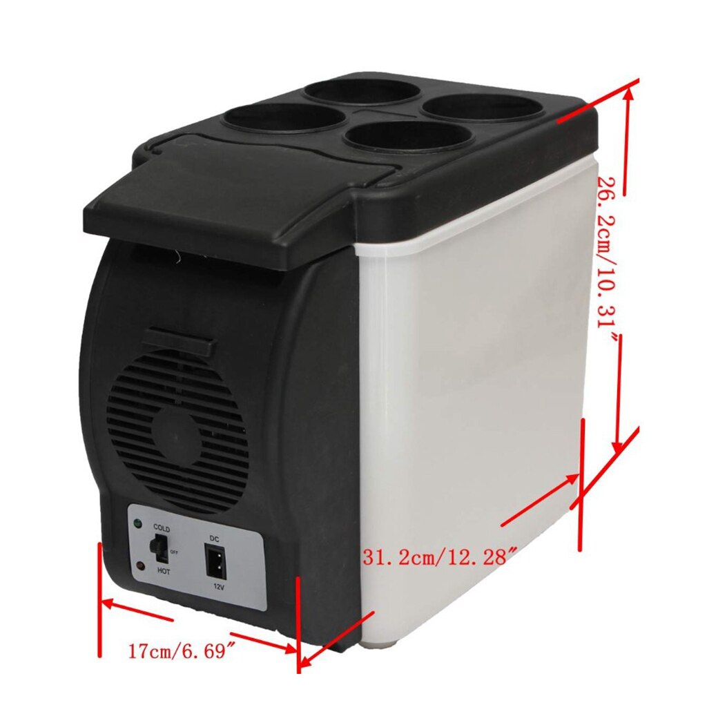 6L Portable Electric Car Cooler Refrigerator Freezer for Outdoor Camping Picnic