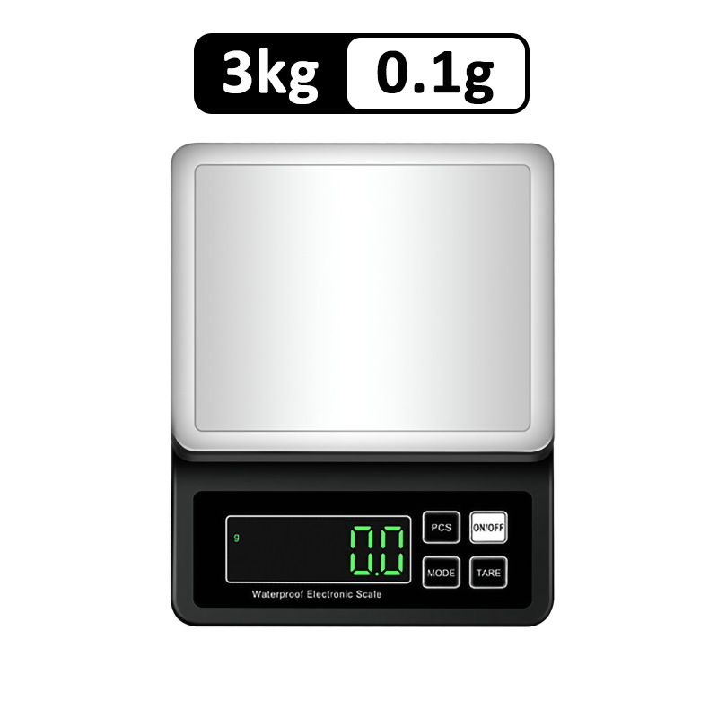 Wiederaufladbare Küchenwaage, IP67, vollständig wasserdicht, Heimküchenwaage, 0,1 g/1 g, hochpräzise elektronische Waage, 3 kg/5 kg/10 kg/15 kg: hell Blau