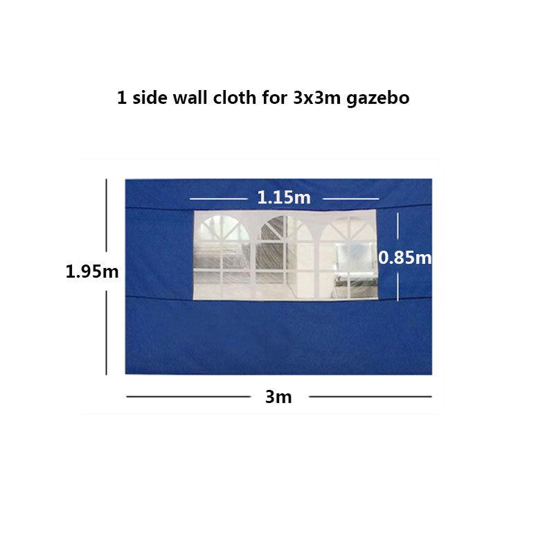 3X3M Waterdicht Tuinhuisje Doek Zonnescherm Zonnescherm Zeil Voor Outdoor Tuin Strand Camping Zonnescherm Tuin Party Camping tent Doek: window blue 3m