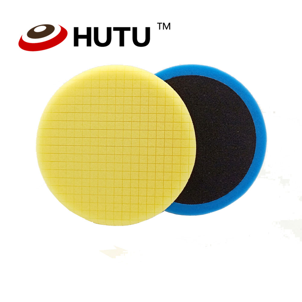 Buffing Pad 6 Inch Square Pattern Car Polishing Sponge Pad Red No Cutting Foam waxing pad for Auto Car Polisher Tools