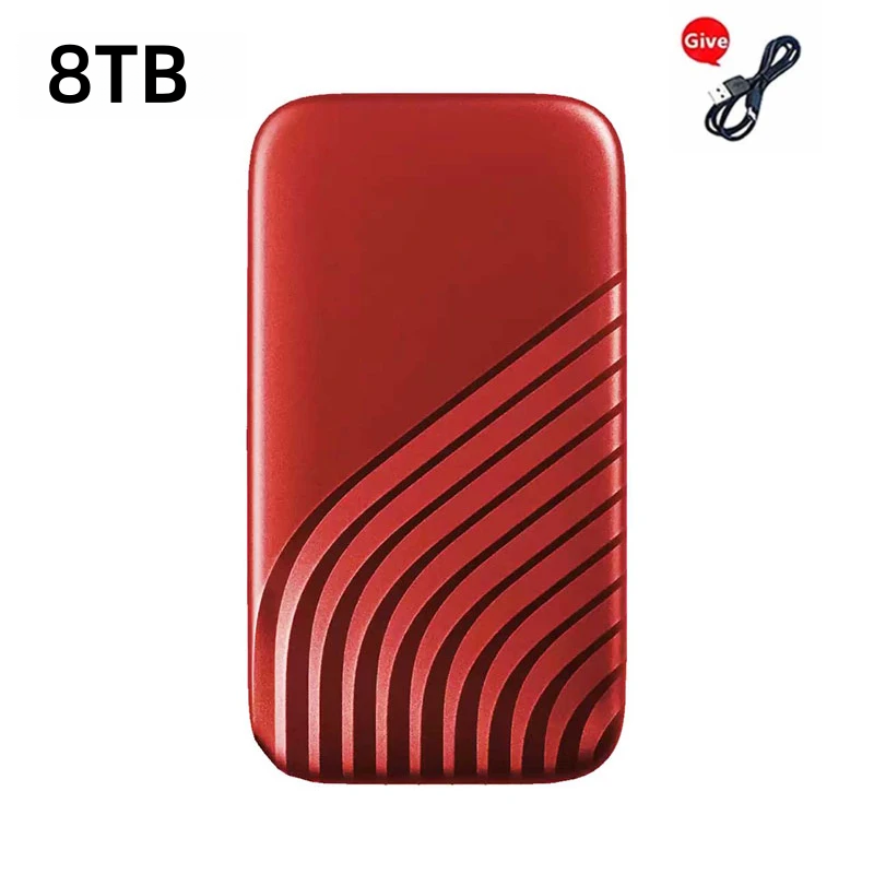 Lenovo SSD Flash Hard Drive External Type-C High Speed USB3.1 2TB 4TB 8TB SSD Storage Portable HD Hard Disk For Laptop: SKY BLUE
