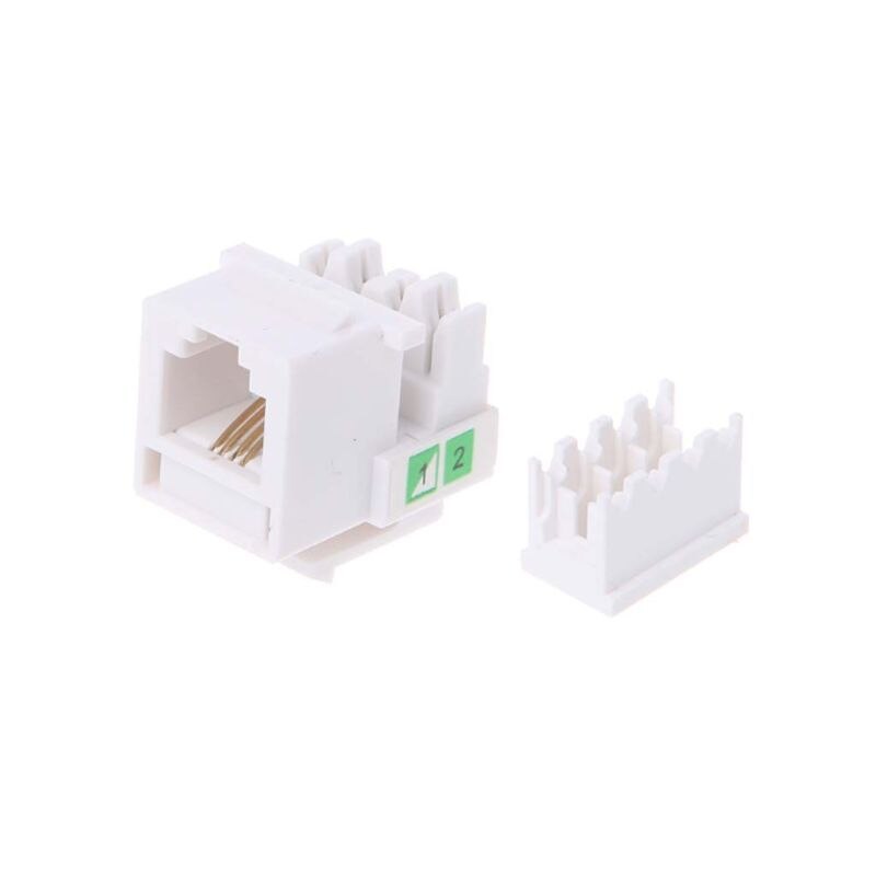 5Pcs Werkzeug-freies Telefon Modul RJ11 Netzwerk CAT3 Stimme Modul Gold-überzogene Adapter Telefon Extender Keystone schiff