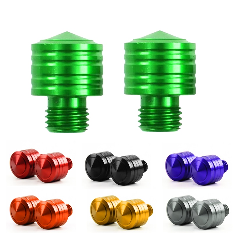Tornillos para espejos retrovisores de motocicleta, adaptador de montaje para espejo Retrovisor lateral, tornillo para Kawasaki Z400 Z800 Z900 Z1000SX Z650, 2 uds.