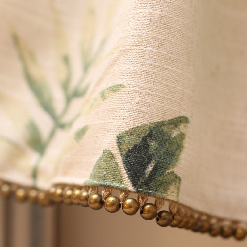 DUNXDECO Short Curtains For Kitchen Door Half Cortinas Fresh Garden Green Plants Palm Leaf Rideau Romantic Window Blind Fabric