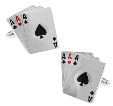 Casino Manchetknopen Gokken Poker Dobbelstenen Koper Manchetknopen en retail: 11