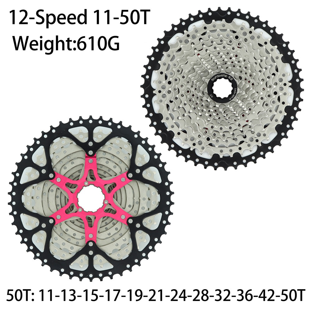 MTB Mountain Bike 12 Speed Cassette 11-50T 52T mtb Cassette Sprocket Bicycle Freewheel for DEORE M7100 M8100 SX NX