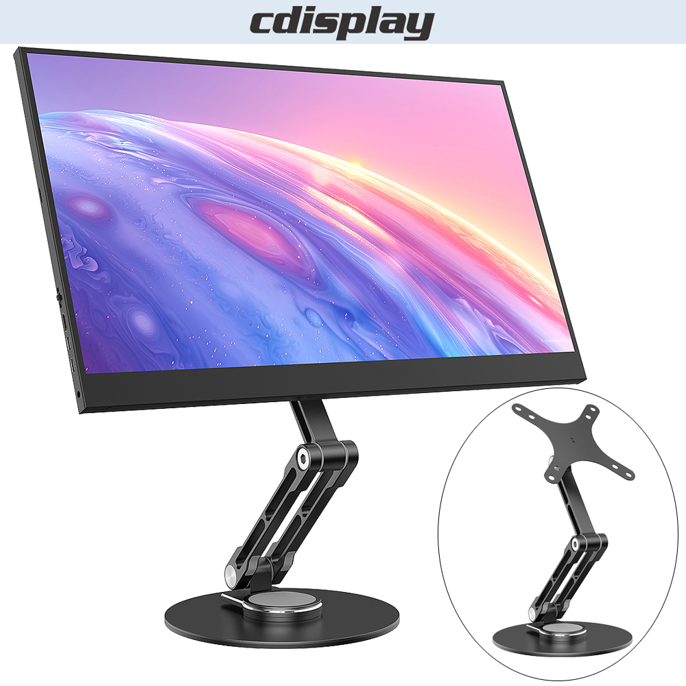 Cdisplay monitor portátil vesa suporte de ajuste de altura monitor suporte de mesa montagem de mesa para tela de computador de 13-18"