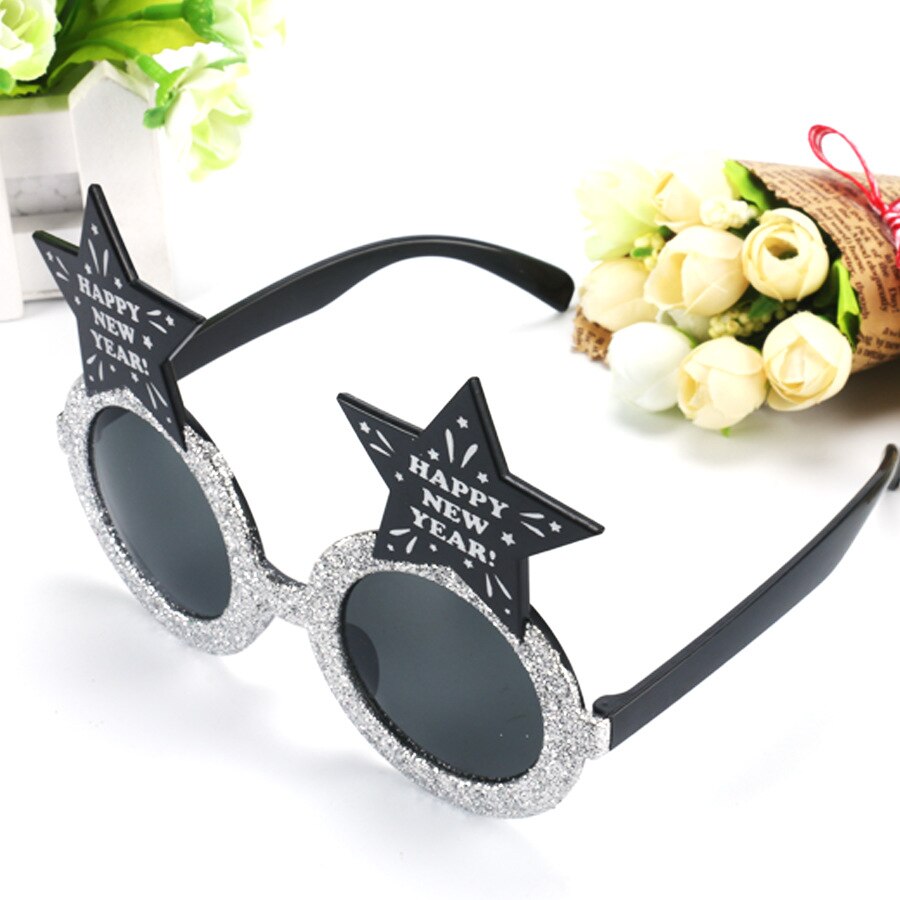 Gafas de sol para de fin de año, accesorios de foto para decoración de boda, 5 uds.,