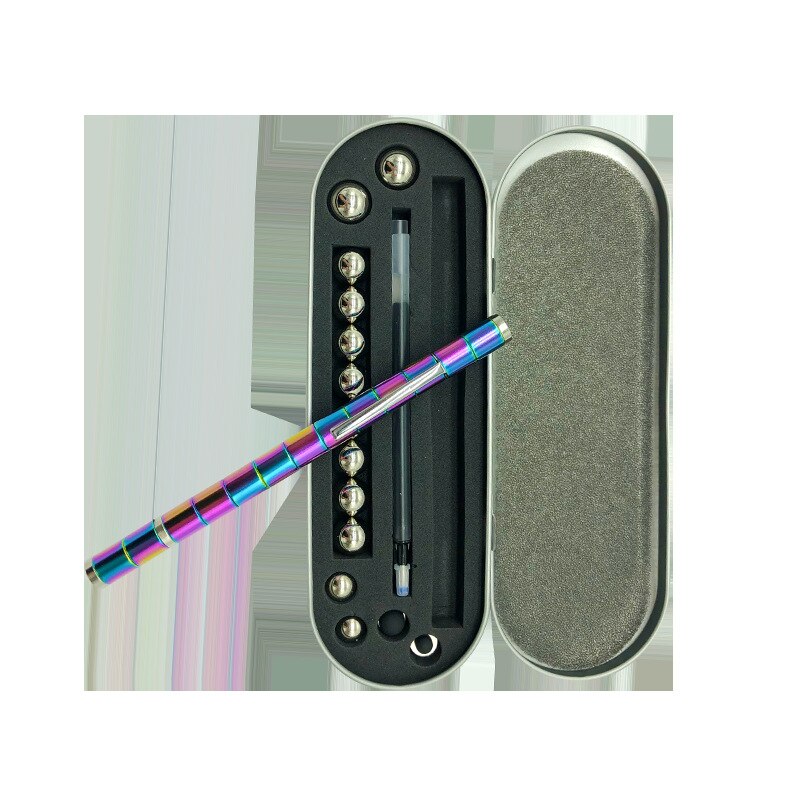 Bbsky magnetische pen metalen variëteit magneet magnetische waterdichte condensator cool play variabele decompressie pen  c338: Roze