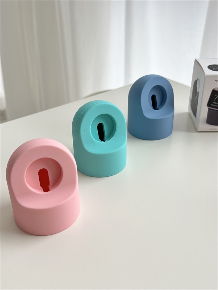 Zachte Rubberen Charger Stand Voor Apple Horloge 45Mm 41Mm 44 40 42 38 Mm Lading Accessoires Opladen Stand voor Iwatch 7 6 5 4 3 2 Se