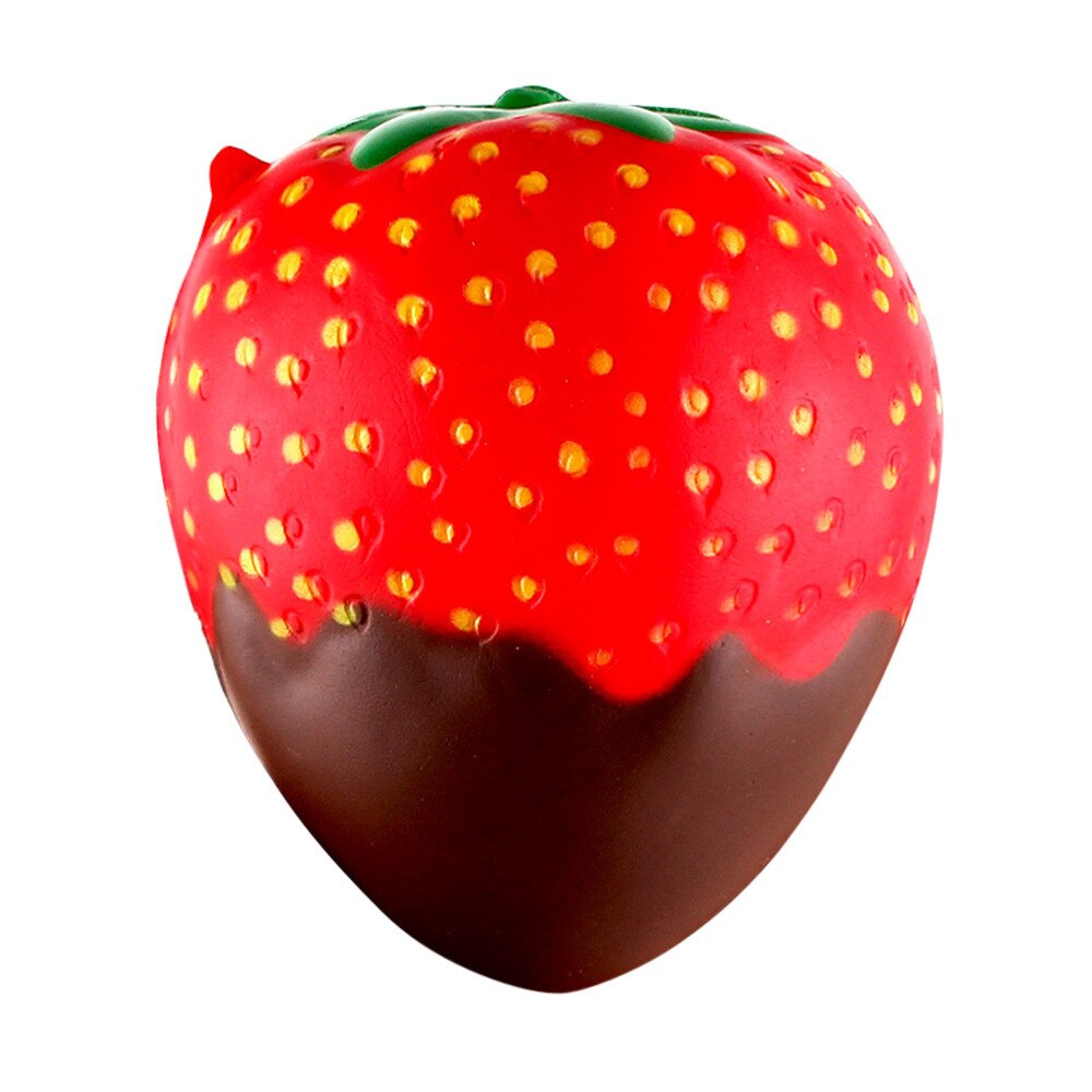 Encantadoras fresas de PU, juguetes suaves de relajación y descompresión, descompresión rápida, juego lento, productos de ventilación irritable: Rojo
