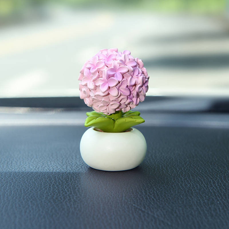 Mini flower pot decorative item, resin decoration, suitable for use on a work desk or as a small decorative item for a cross-bor: Multi-Colored