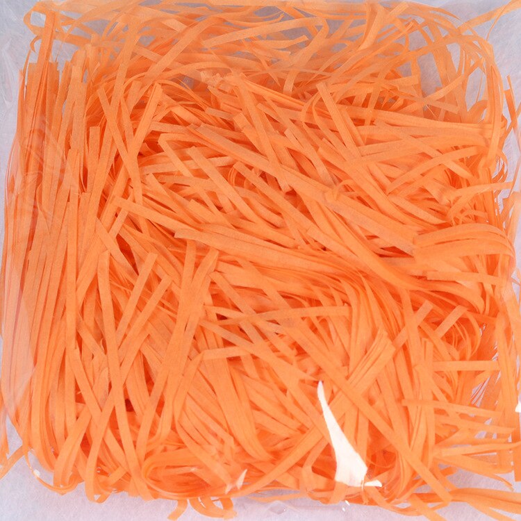 10g DIY White Paper Raffia Shredded Paper Confetti Box Filling Material Wedding Marriage Home Decor Decoration: Orange