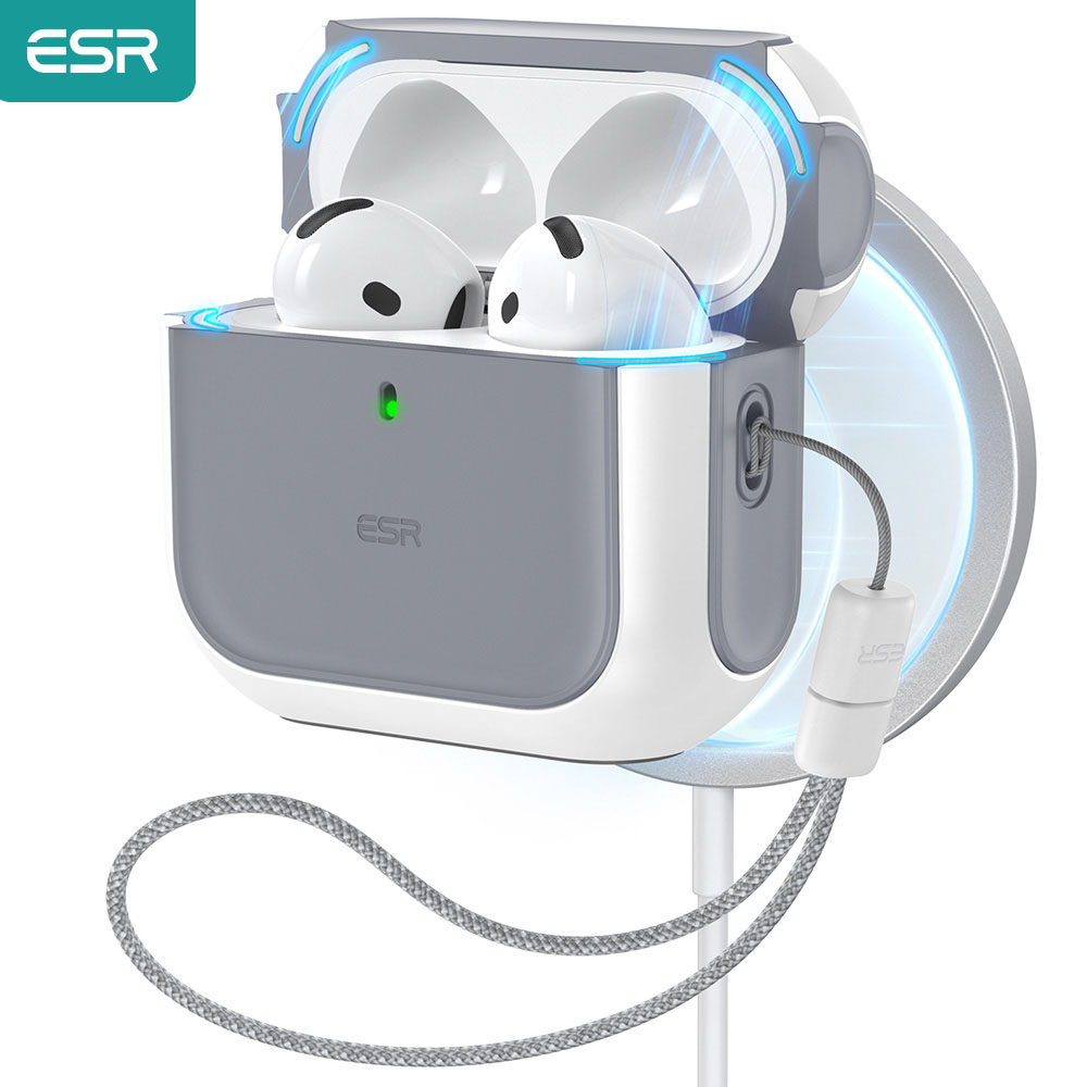 ESR for AirPods 4th Generation Case for AirPods Pro 2nd Generation AirPods Pro 1st MagSafe Protection Cover: 3XS / Snow