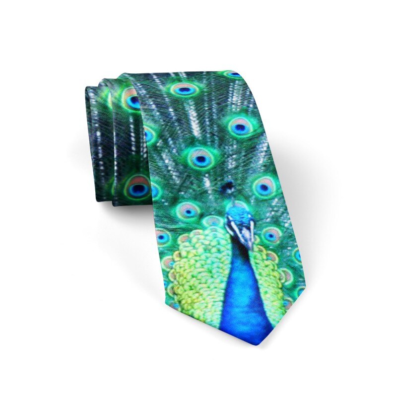 Cravates imprimées paon pour hommes, 8CM, Slim, quotidienne, cravates pour hommes, fête de mariage, Business, accessoires de chemise, cravates de cou: 03