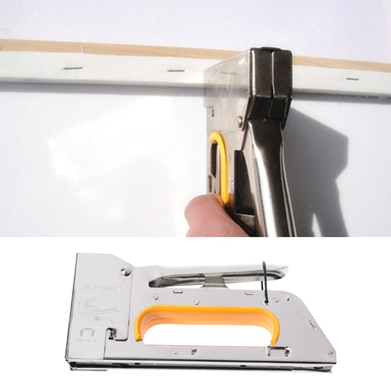 Heavy Duty 4/6/8 MM Steel Staple Gun Tacker Upholstery Equipement Fabric Stapler