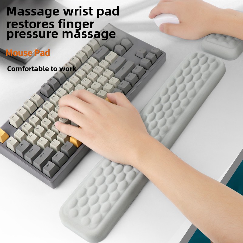 Tastatur-Maus-Handballenauflage, ergonomisches Büro, schützt und entspannen, Handgelenk-Erinnerung-Schaum-Mauspad, Computer-Notizbuch-Mauspad
