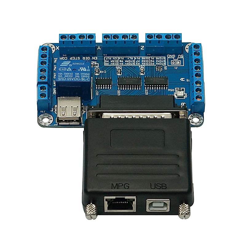 CNC MACH3 USB to Parallel LPT Port Converter Adapter 6 Axis Controller mach3 Parallet Port TO USB for cnc milling machine