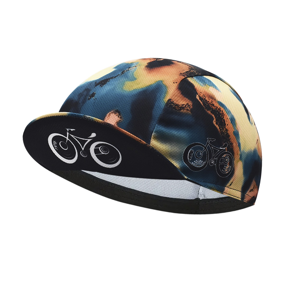 Retro Classic Print Fietspetten Zomer Herenfiets Buiten Ademend Snel Droog Rijhoeden: Black