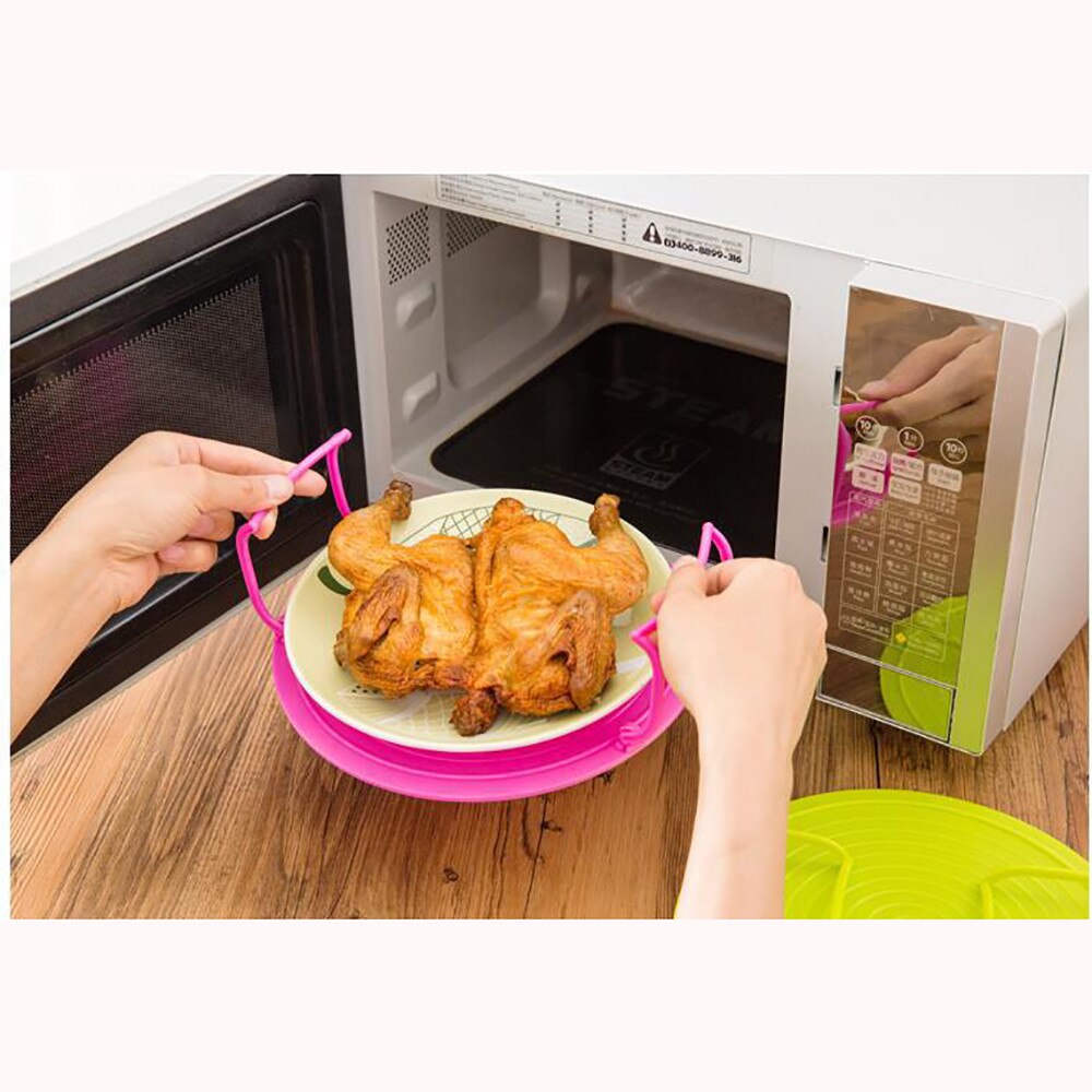 Multifunctional Kitchen Microwave Oven Shelf Heating Layered Steaming Rack Food Tray Rack Holder Organizer Tool Accessory