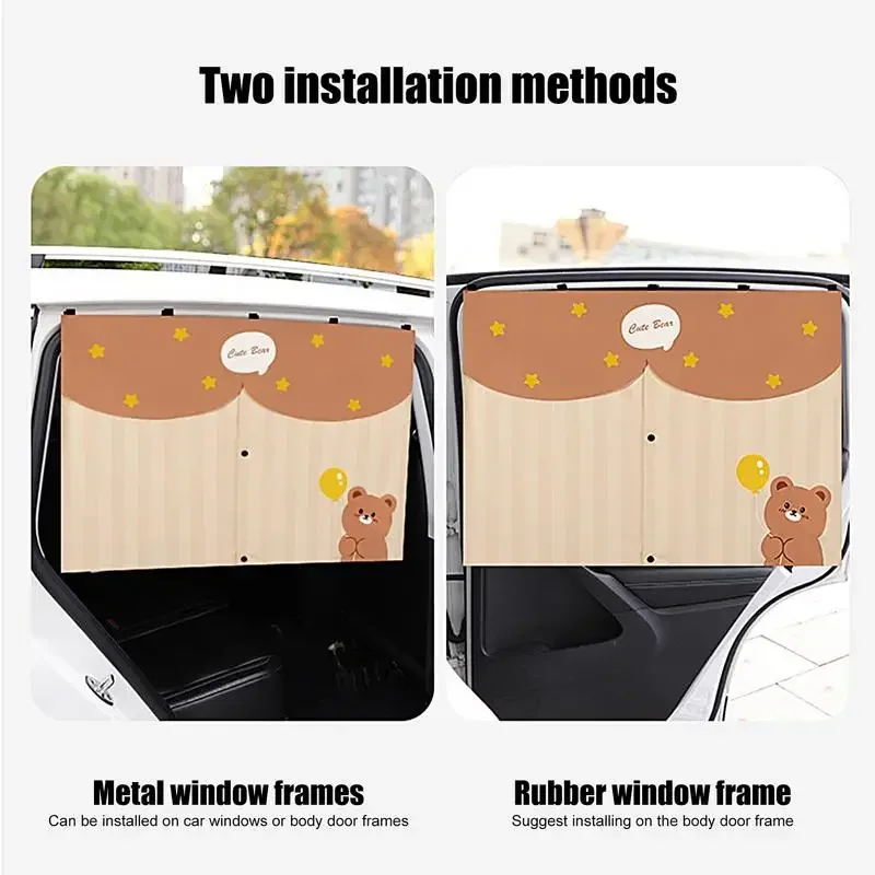 Parasoles para ventana lateral de coche, malla magnética Universal, cortinas protectoras de privacidad, protección UV contra el calor de doble capa, parasol para el lado trasero
